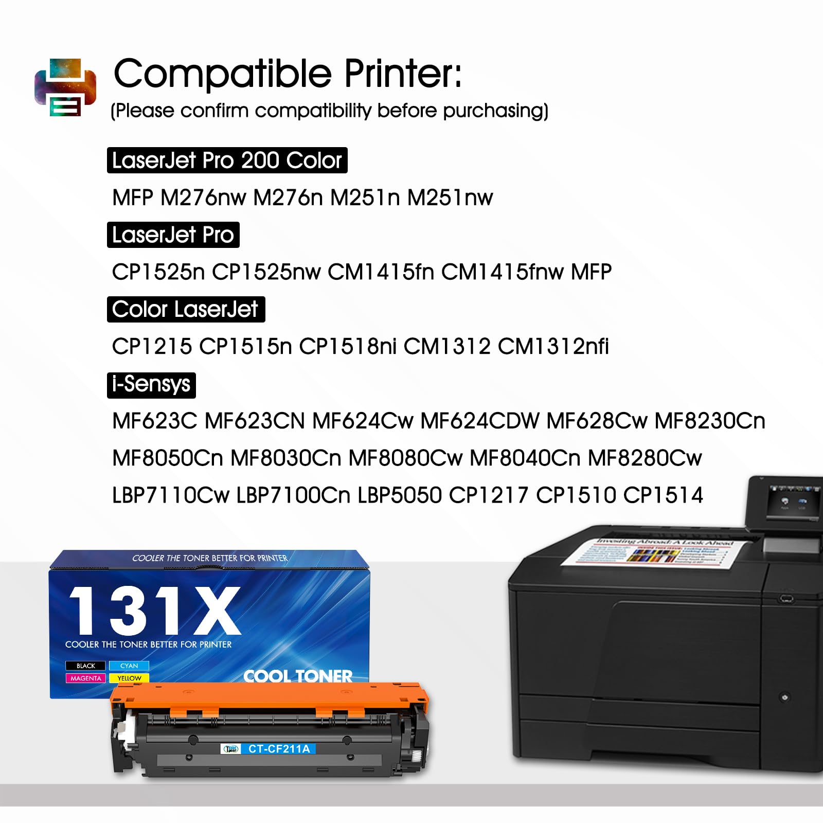 Toner Cartridge HP Compatible 131X 131A Black Cyan Yellow Magenta - Dettaglio