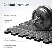 Vista 3 de Tapete de Gimnasio para Casa, Tapete de Ejercicio tipo Rompecabezas, Baldosas de Espuma EVA Entrelazadas para Equipos de Entrenamiento en Casa