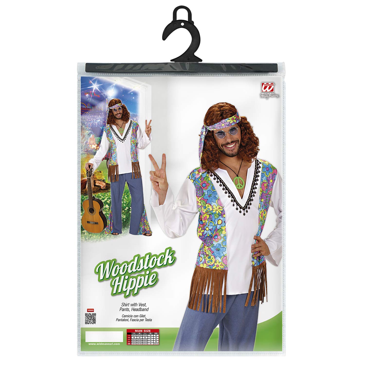 W WIDMANN MILANO Party Fashion - Déguisement « Hippie Woodstock »