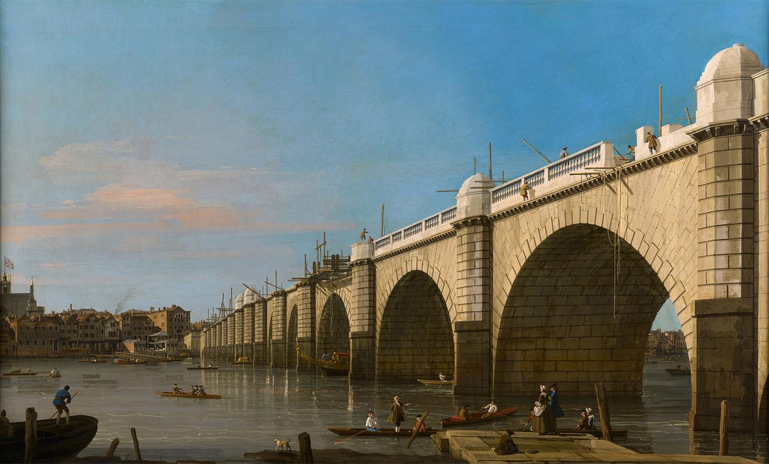 ARTXLXXBN Famous Painting Art Wall Decor Abstract Art Picture Westminster Bridge Under Construction by Canaletto Animal Pictures for Home Decor 60x90cm