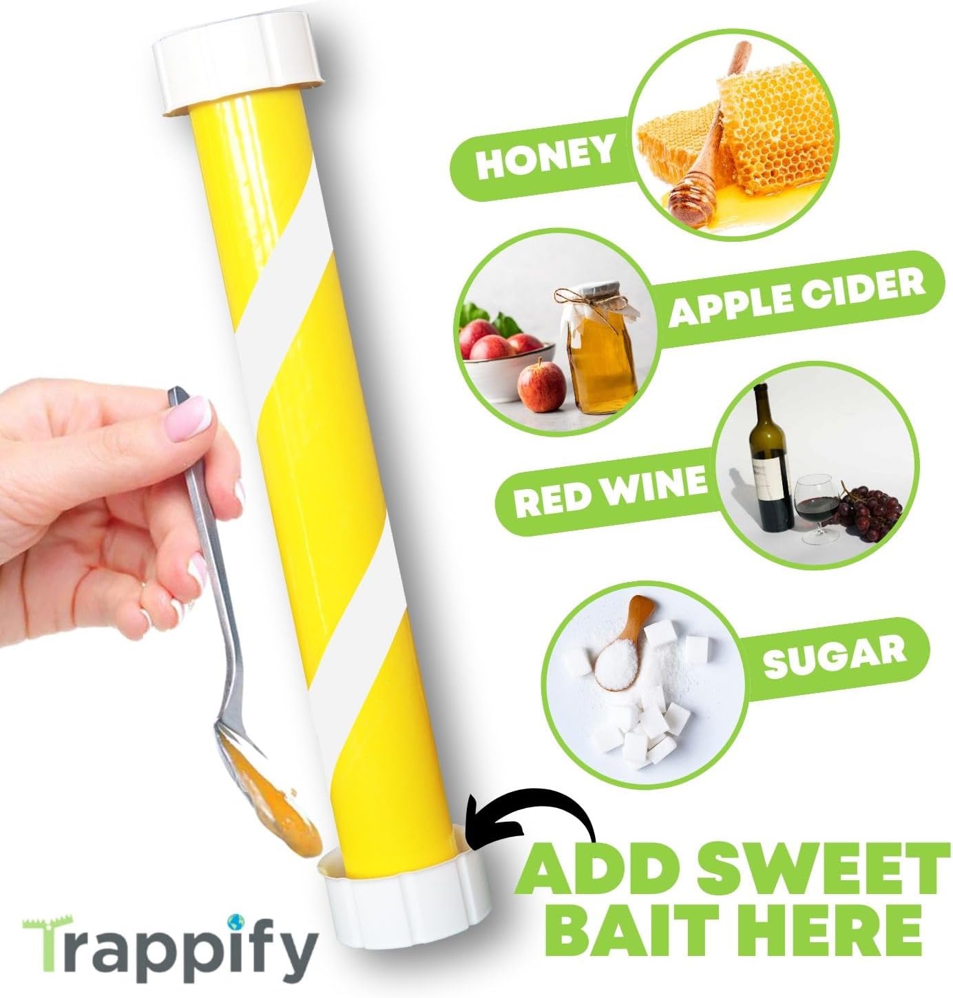 Glow-in-The-Dark Flies Stick by Trappify: Indoor & Outdoor Flying Insect Trap | Water-Resistant Sticky Traps for Fruit Fly Traps for Indoors and Fly Trap Indoor (8 Pack)