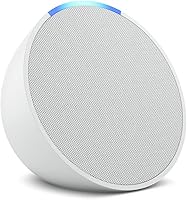 Echo Pop | Altoparlante Bluetooth intelligente con Alexa, compatto e dal suono potente | Bianco ghiaccio