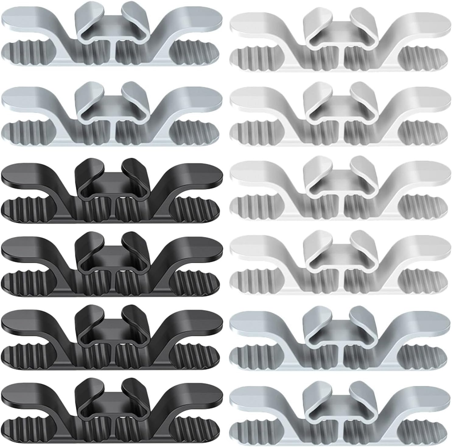 12pcs Silicone Kitchen Appliance Cord Organizer Stick on Cable Winder