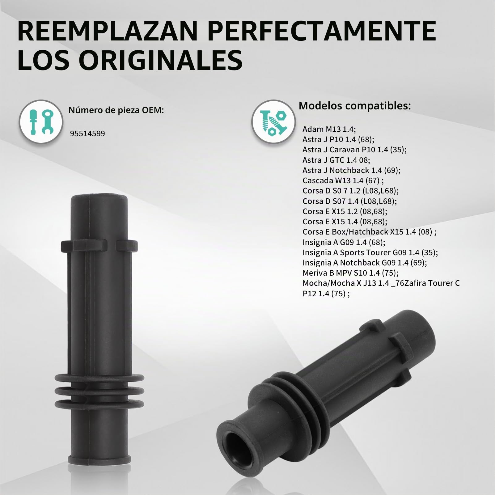 Kit reparación resorte bobina encendido para Corsa D Astra J S07 E X15 Adam Cascada Insignia A Meriva B Mokka X Zafira Tourer C 1.2 1.4 muelle bobina encendido 95514599 1208092 1208093