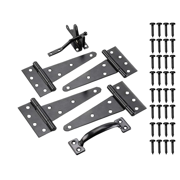 Buy Black Door Hinges TStrap Shed Hinges Barn Hinges Heavy Duty Gate