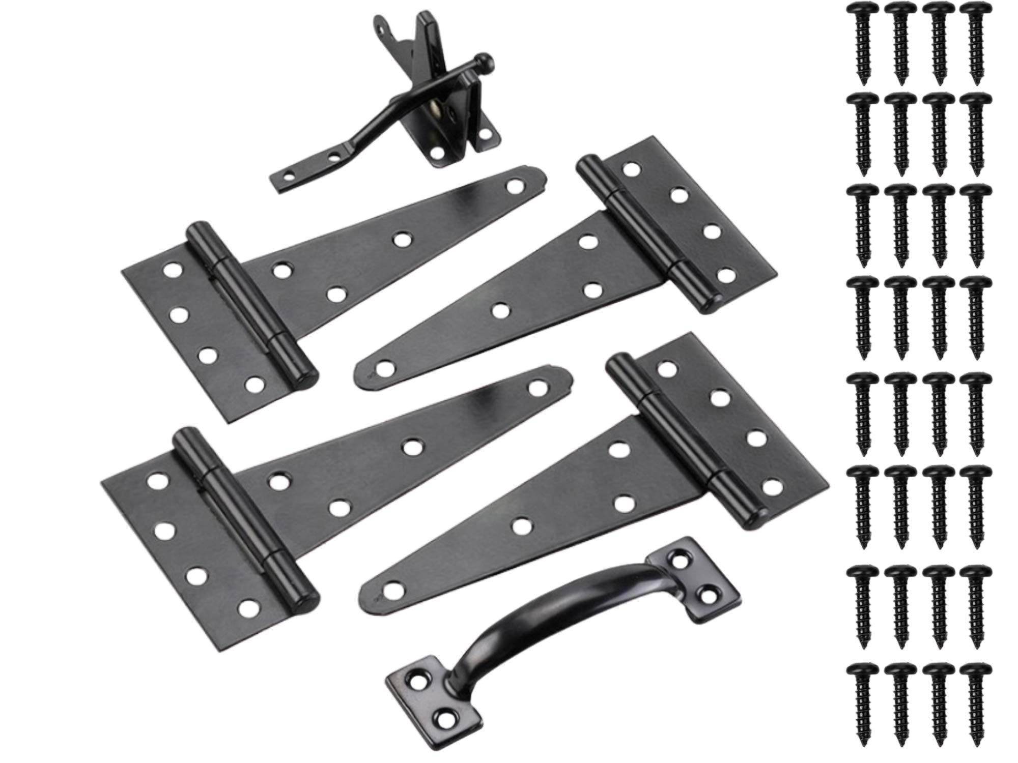 Buy Black Door Hinges TStrap Shed Hinges Barn Hinges Heavy Duty Gate