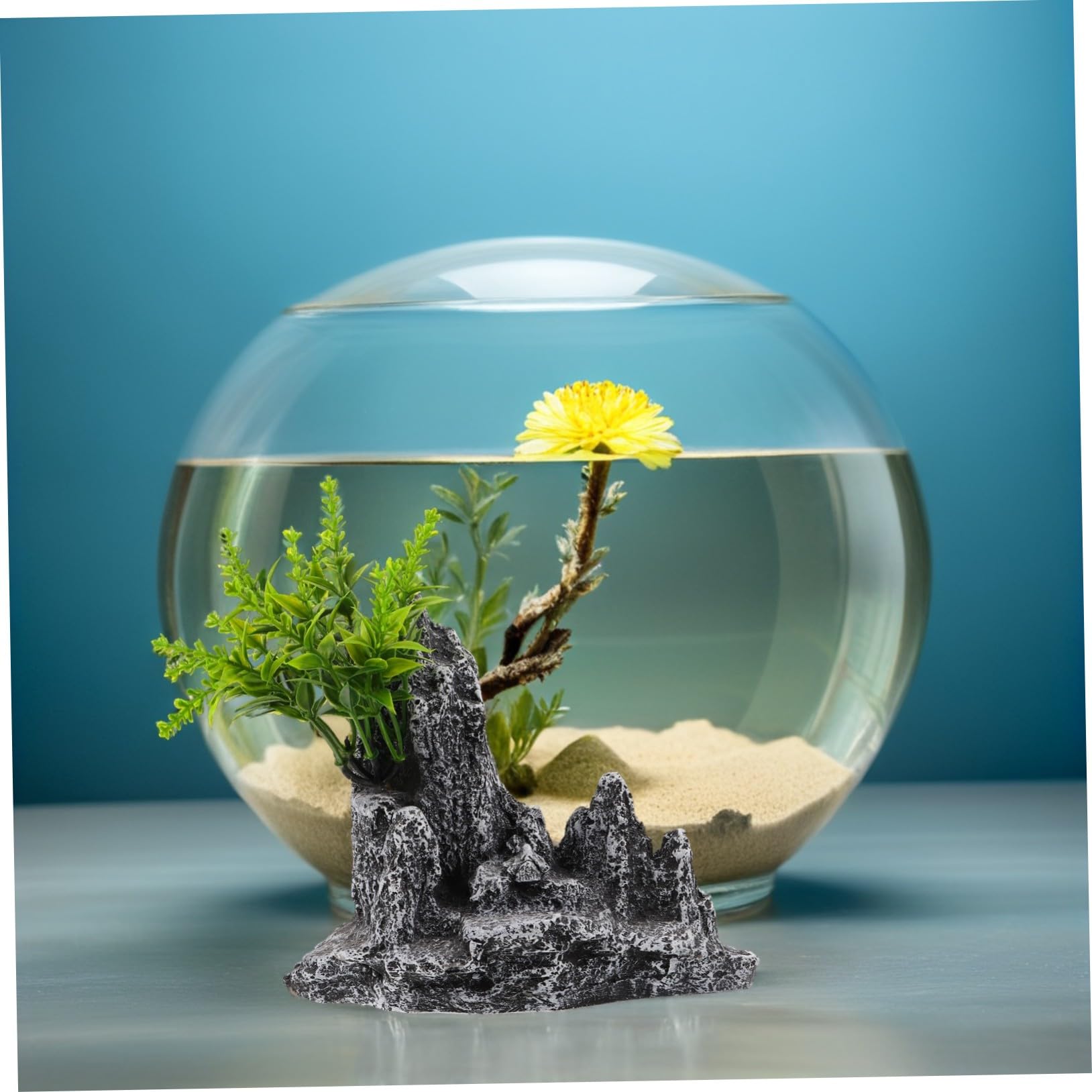 Piedra Montañosa Miniatura Simulación Realista para Paisaje Pecera Adorno Bonsái y Refugio Peces