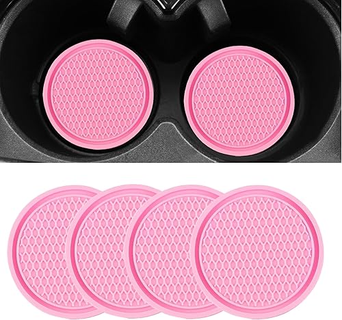 Portavasos de automóvil para portavasos de automóvil, 4 unidades, antideslizante, inserto universal para bebidas para automóvil para mujeres y