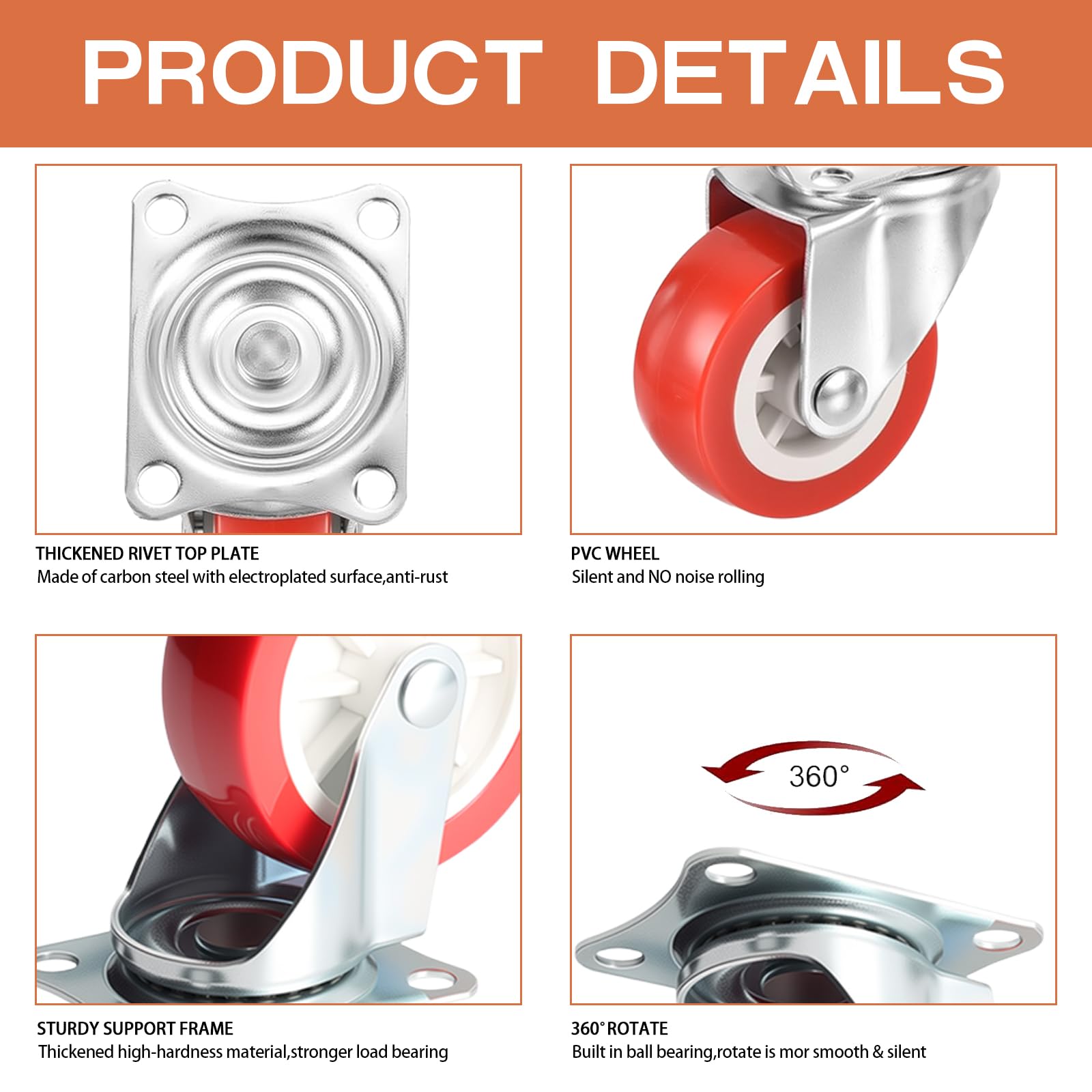 12 Pack Caster Wheels - Image 3