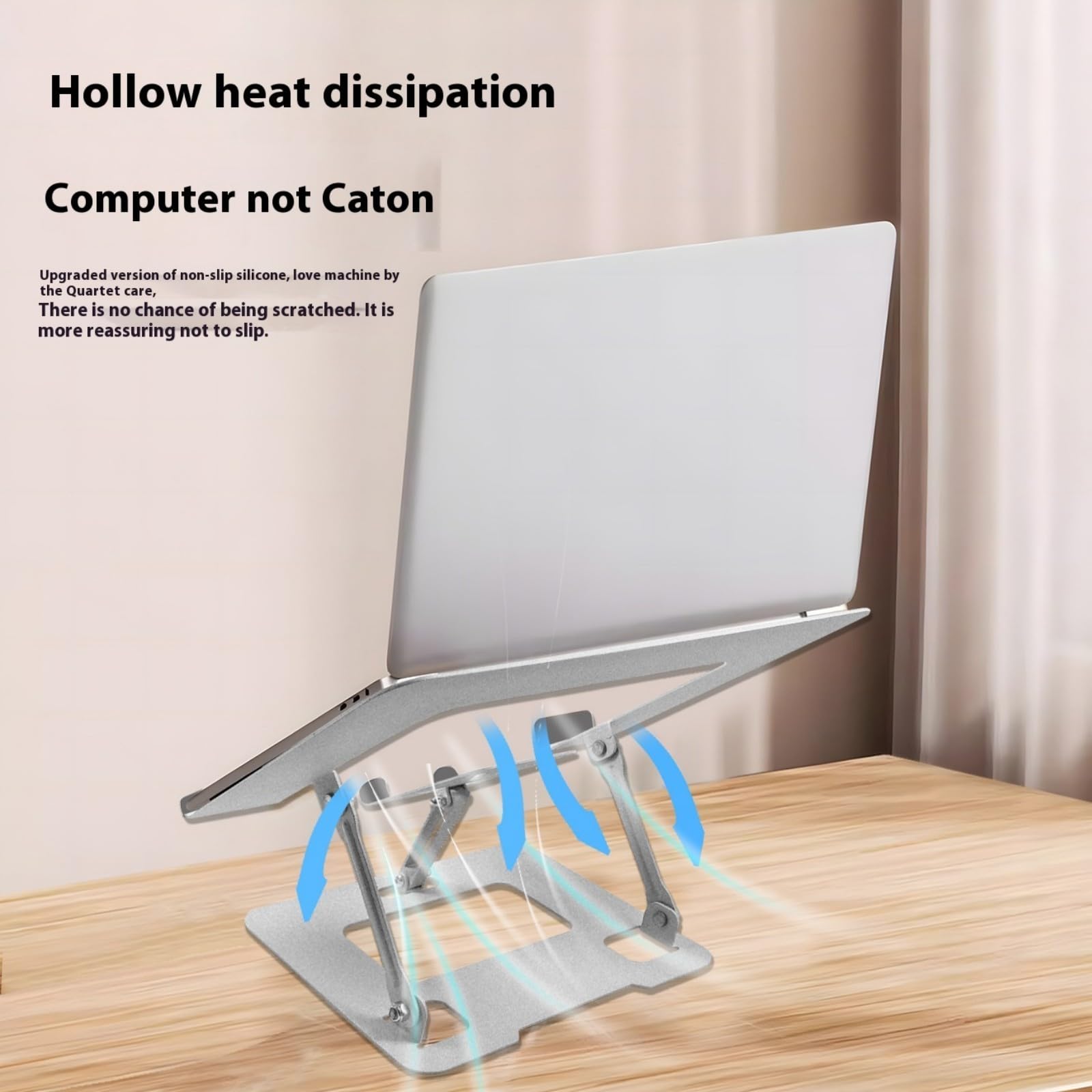 Soporte plegable para computadora, ajustable, soporte ergonómico para portátiles, tabletas, teléfonos, soporte ligero para laptop