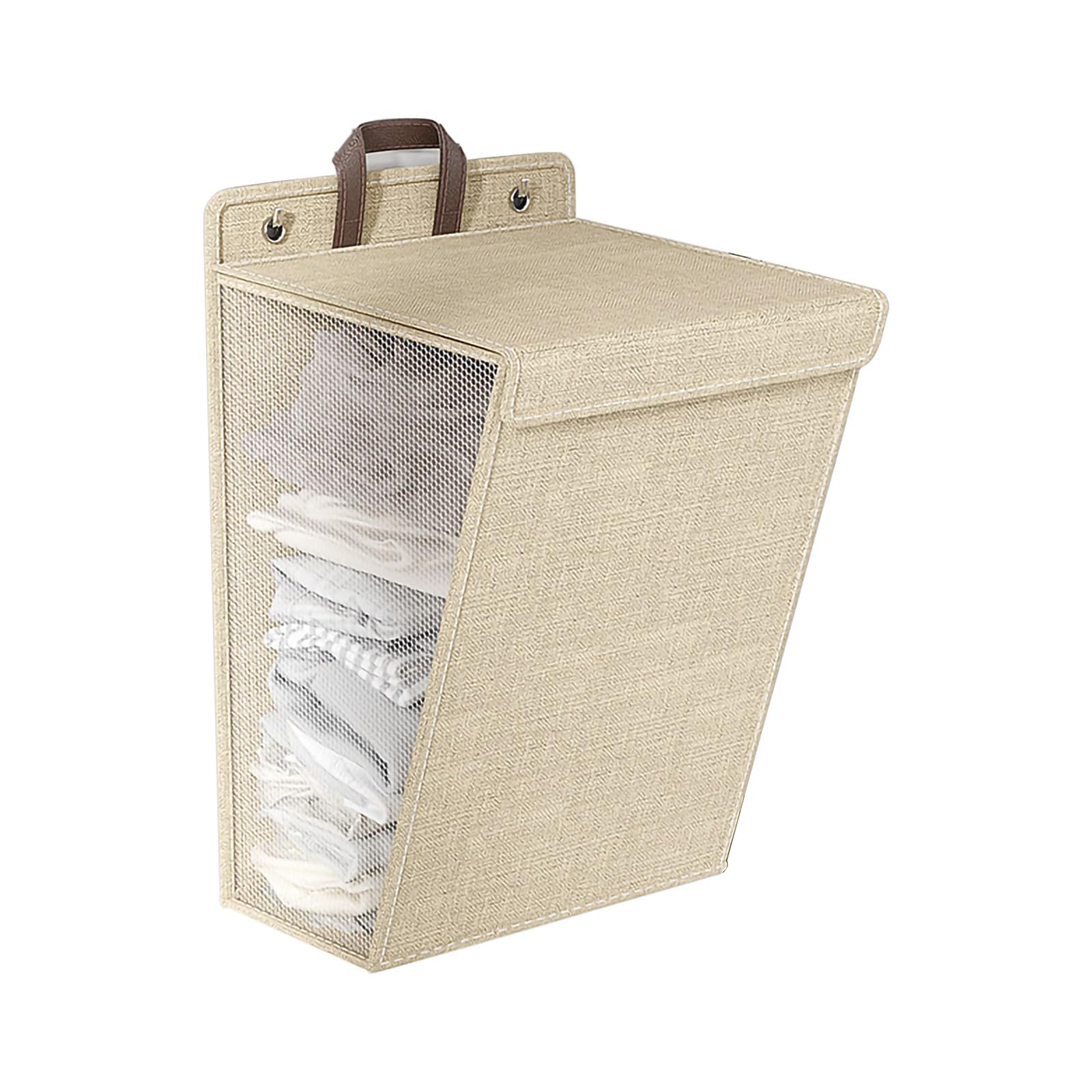 Panier de rangement organisateur multifonctionnel pliable beige