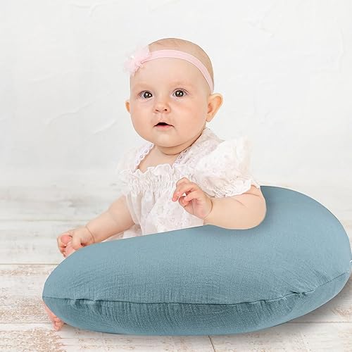 Miniatura 7 de Hooyax Juego de 2 fundas de almohada de muselina de lactancia, suaves y transpirables, fundas de lactancia para almohadas de lactancia, adorable