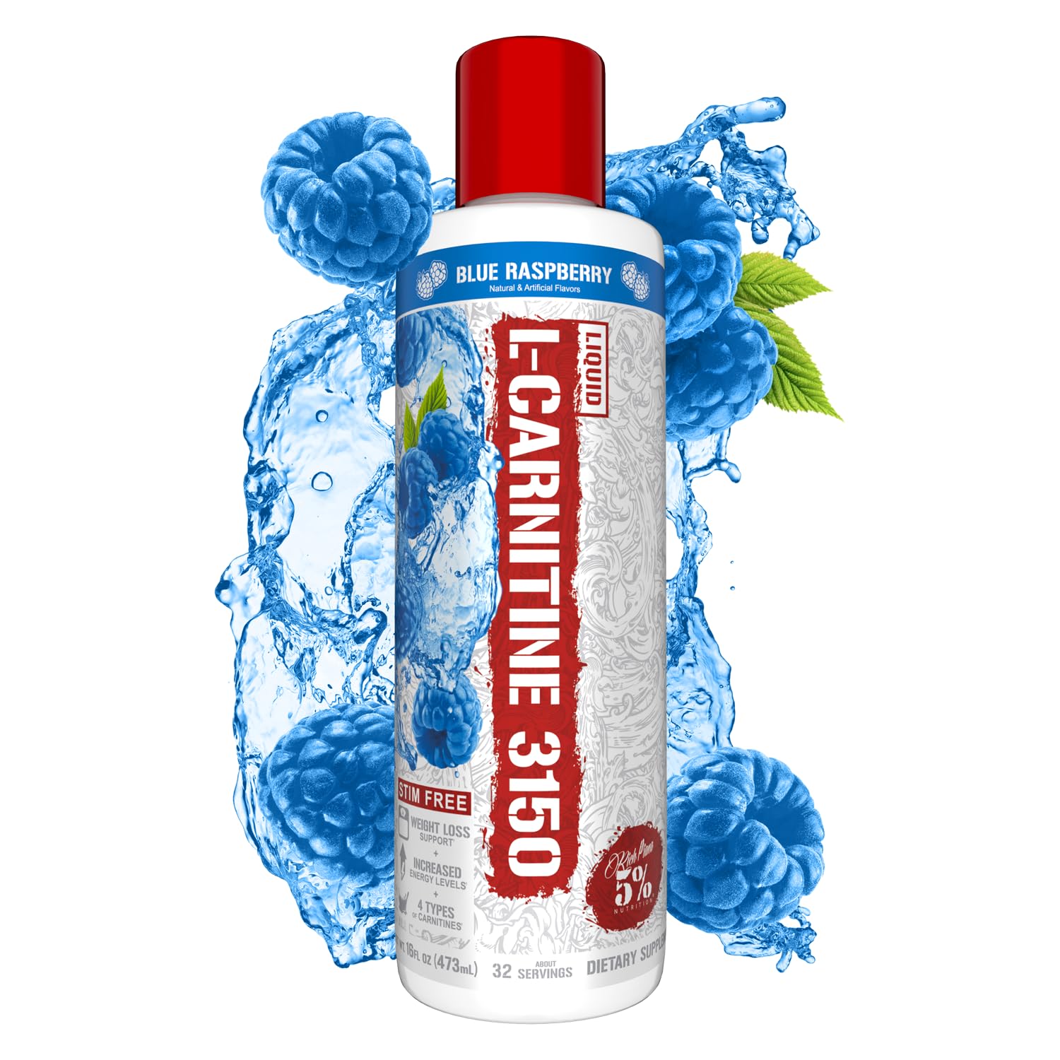 5% Nutrition L-Carnitine Liquid 3150 (Blue Raspberry) — Amazon image 6