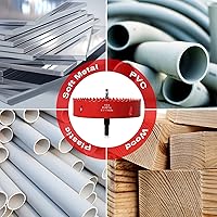 Vista 148 de Sierra perforadora de 4 1/8 pulgadas (4.134 in) para madera y plástico, broca de núcleo de cortador de agujeros bimetálico HSS para paneles de yeso