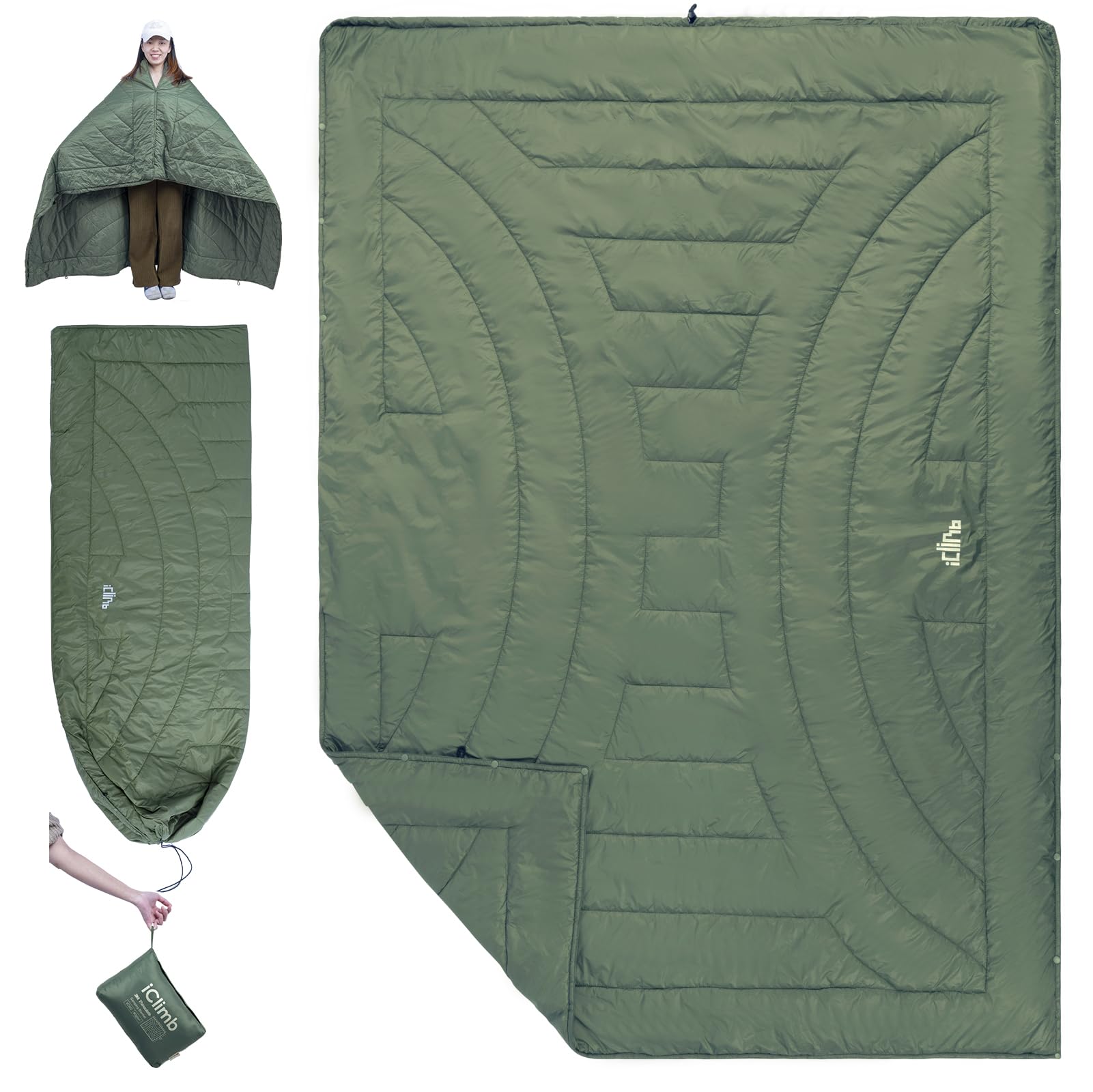 iClimb 3M Thinsulate Insulation Warm Camping Blanket Ultralight Compact