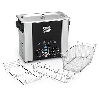 X-Tronic Model #3000-XTS 3.0 Liter "Platinum Edition" Commercial Ultrasonic Cleaner with Time & Temp LED Displays, Sweep & Degas Controls, S/S Cleaning Basket, Wire Rack Holder & Wire Beaker Holder