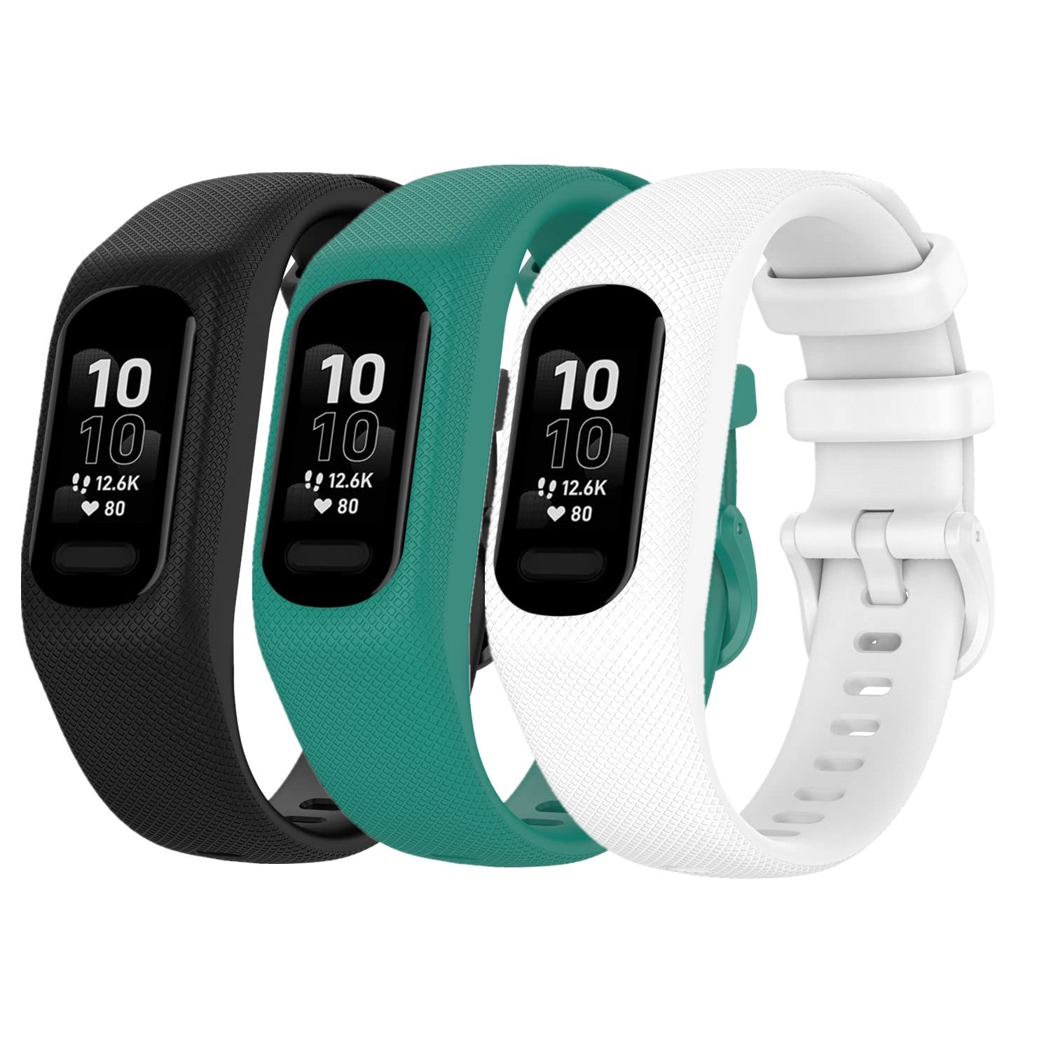 Huwokxix Watch Strap compatible with Garmin vivosmart 5/smart 5,Adjustable Silicone Sports Wristband Replacement Band