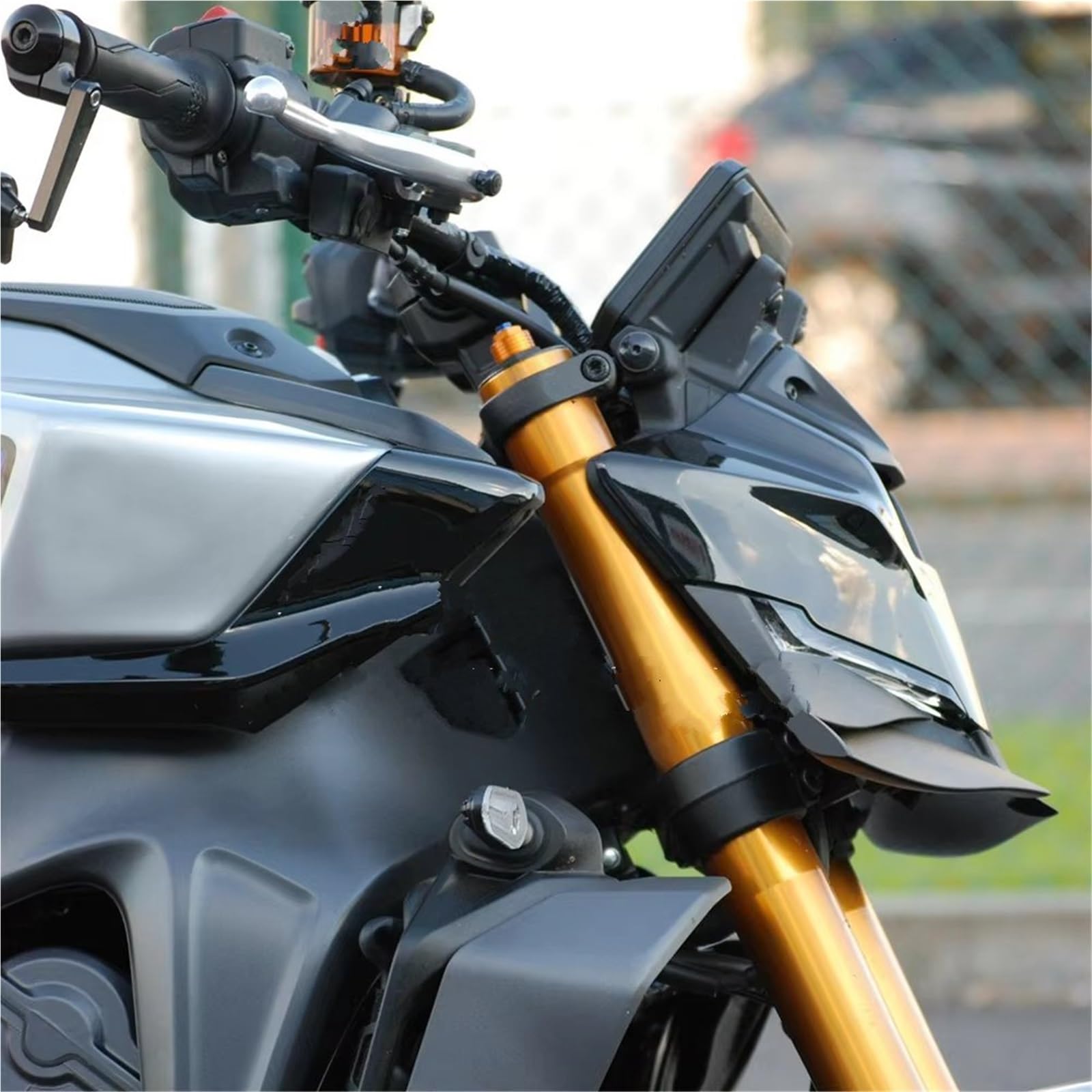 Carenature Laterali Moto Per Ala Downforce Compatibile Con YAMAHA Per MT-09/SP 2024 2025 Per Nudo Frontale Spoiler Anteriore Labbro Inferiore