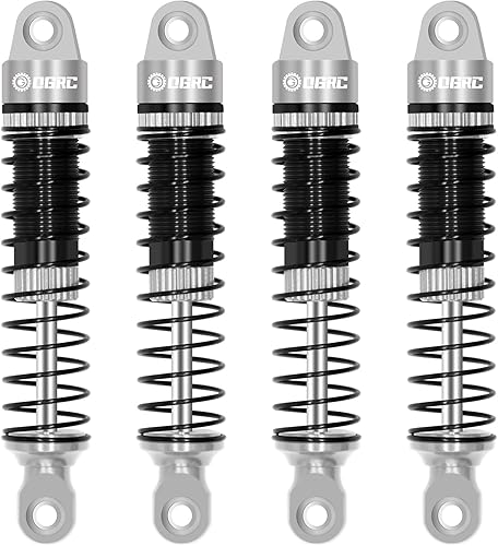 Miniatura 10 de OGRC 59mm Amortiguadores de aceite con rosca para TRX4M 1/18 RC Vehículos de oruga Piezas de mejora (Negro)