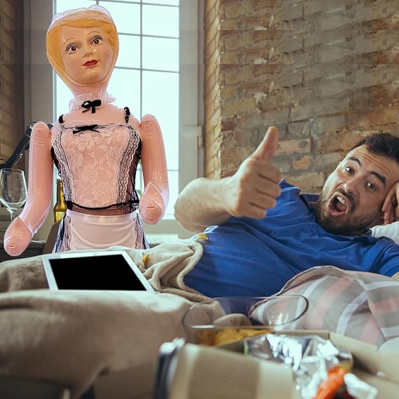 Merrimix - Ginger Maid Costume & Ginger Nurse Costume, Gag Gifts for Men, Bachelor Party Favors and Decorations Bachelorette Party Accessories Funny