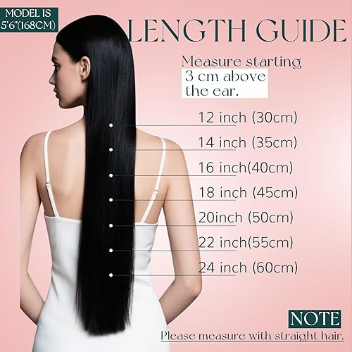 Miniatura 8 de Easyouth Extensiones de cabello humano con pinzas, extensiones de cabello humano rubio blanco, lacio, suave y sedoso, para todos los estilos, 14