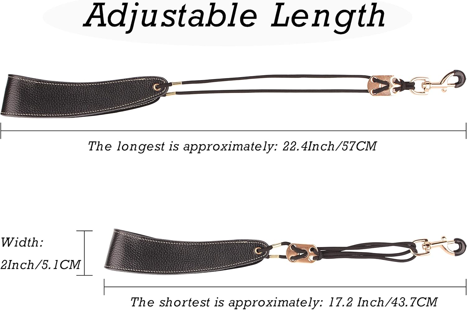Black Saxophone Strap Sax Neck Strap Double Adjustable Height Leather Clarinet Neck Strap : Musical Instruments