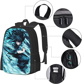 Muichiro Tokito Backpack,3d Print Laptop Backpack Lightweight Casual Daypack Bookbag 16.5 In, 17 Inch
