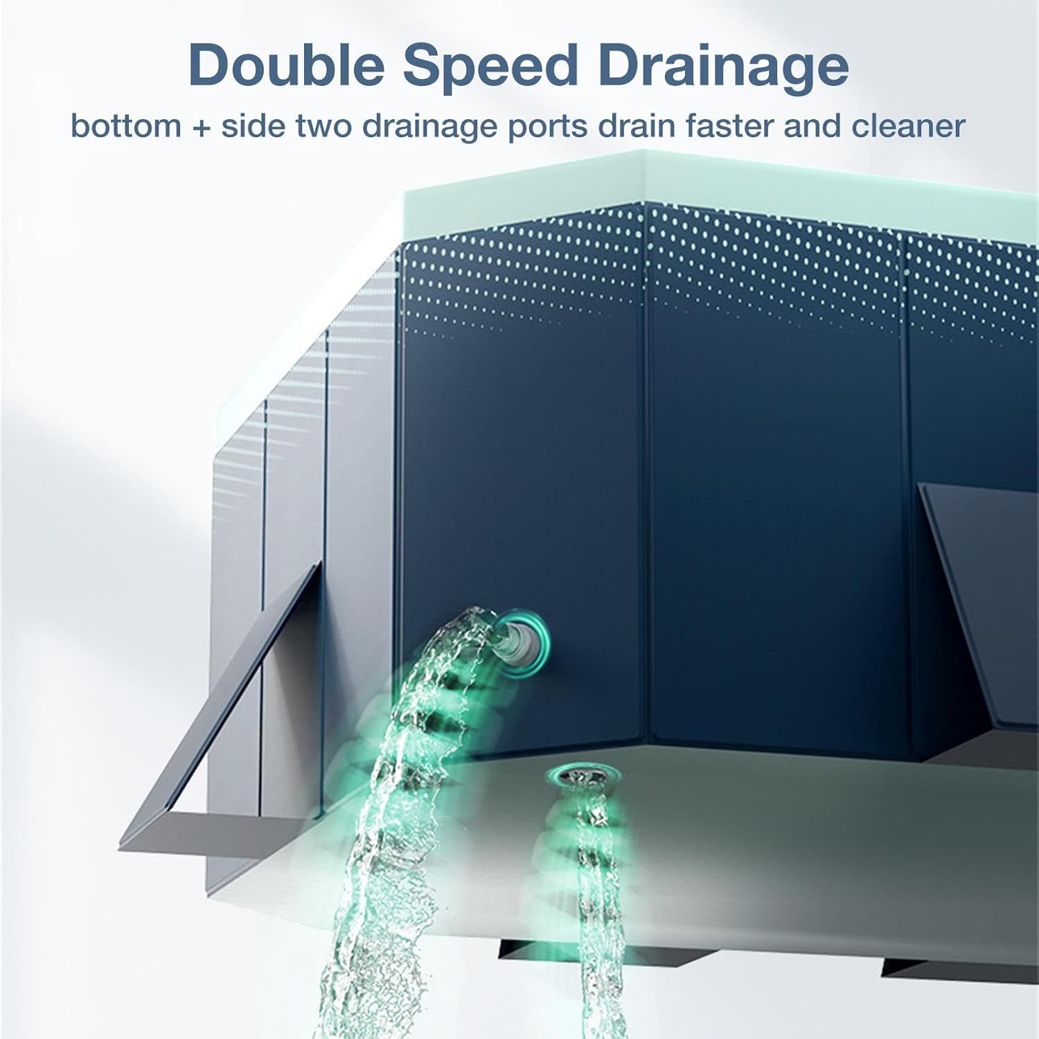 Generic Foldable Pool, Foldable Non-Inflatable Kids' and Adults' Outdoor Swimming Pool, Foldable Summer Paddling Pool for Kids, Large Dog Pet Play Pool, PVC Swimming Pool for Indoor Outdoor, 1.8M