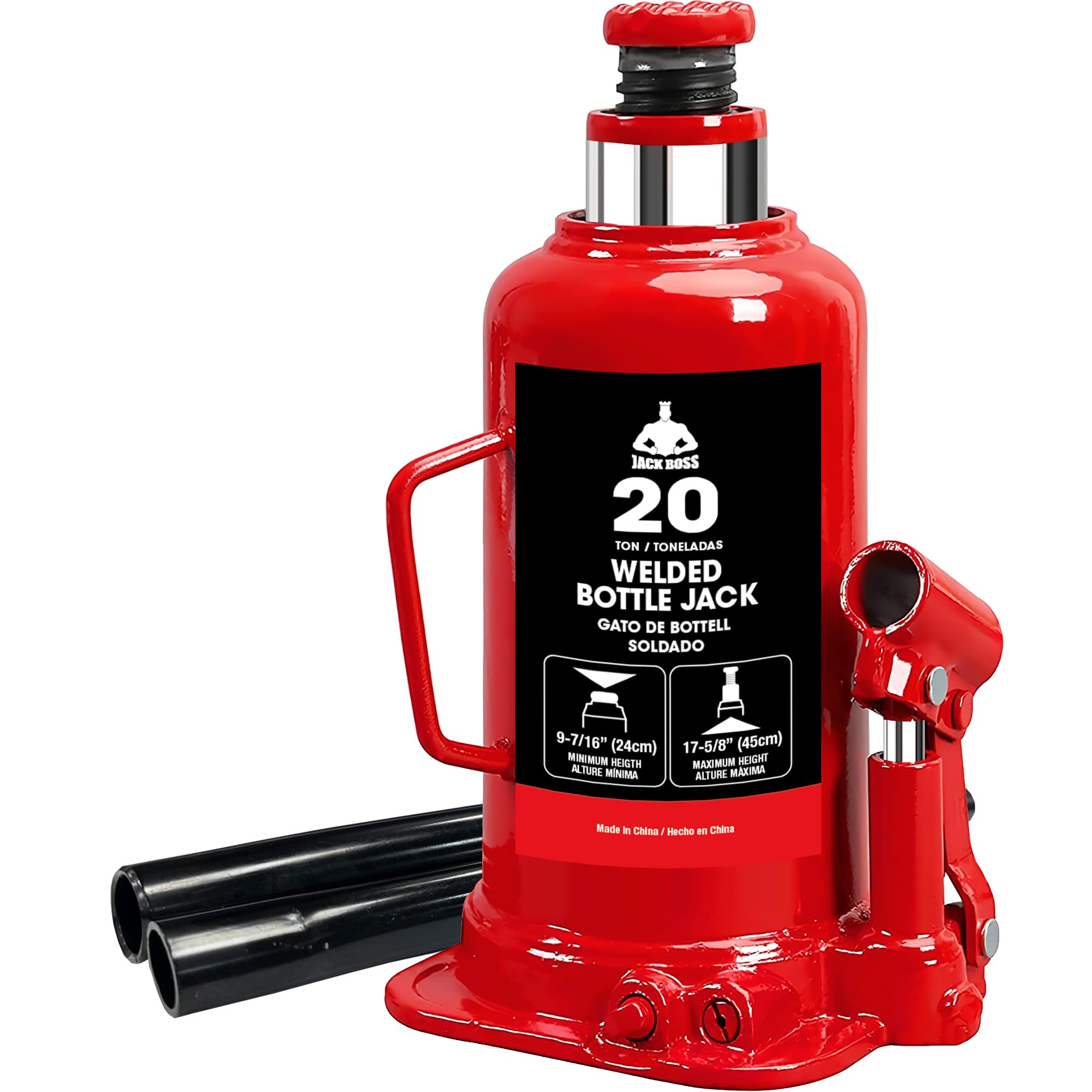 Jack Boss Bottle Jack 20 Ton (40,000 LBs) Hydraulic Car Jack