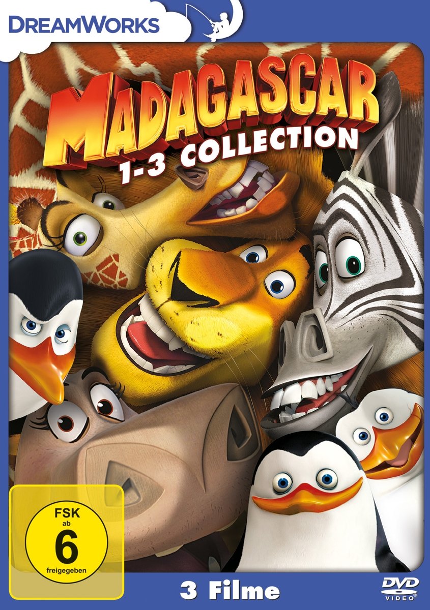 Collection Madagascar 1-3 en DVD - Édition Import