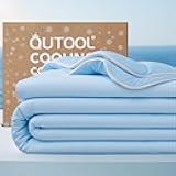 QUTOOL® Cooling Blankets for Hot Sleepers Summer Comforter for Night Sweats Full/Queen Size, Double-Sided Cold Blanket Q-Max>0.4 Tech, All-Season Bedding Lightweight Breathable Comforter Blue 90