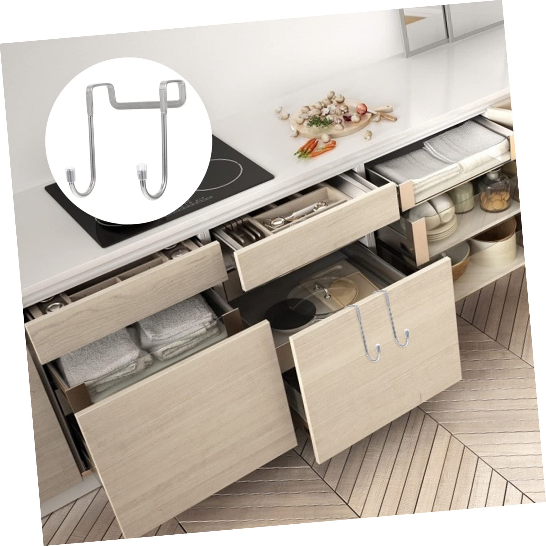 VASDEV 15 Ganchos de Acero Inoxidable para Montaje en Pared, Perchero de Ropa, Ganchos de Metal, Colgador de Taza de café, Gancho sin Perforaciones, Ganchos de Pared para baño, Colgador t