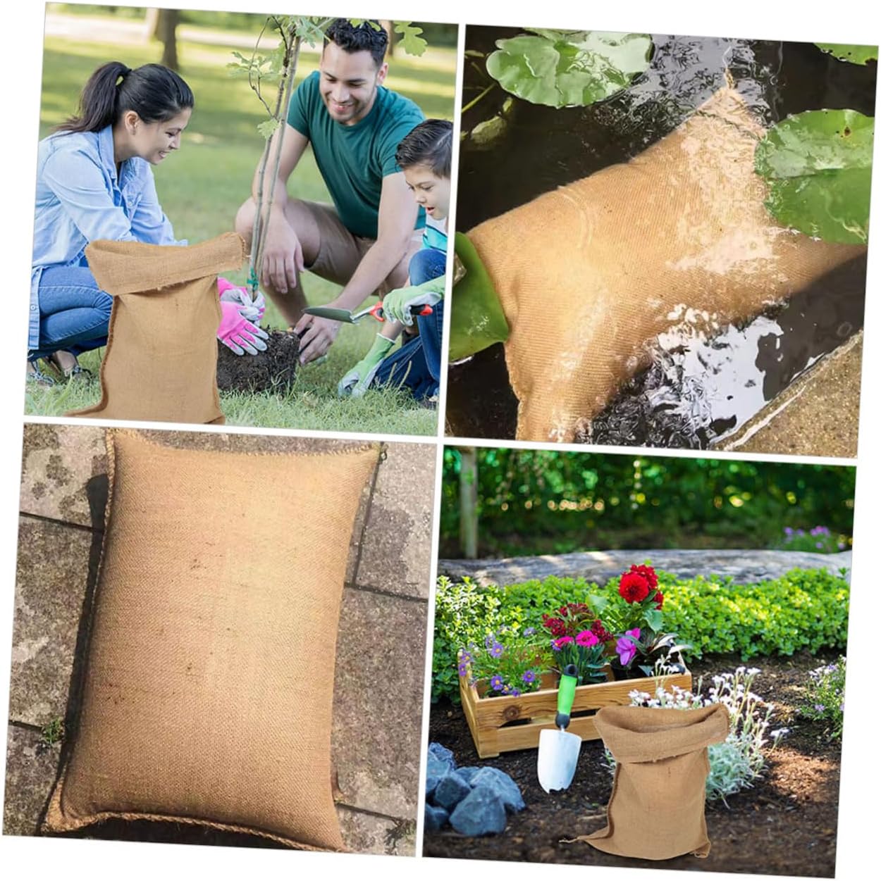 Pcs Empty Burlap Sacks for Storage Flood Control Sandbags Reusable No Leak Thick Weave for Gardening