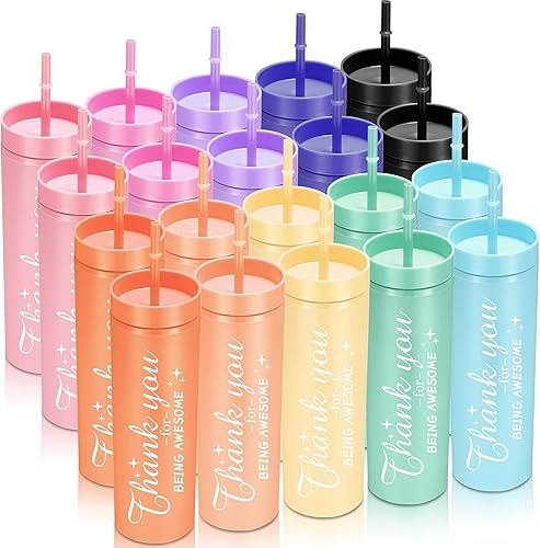 Miniatura 1 de Regalos de agradecimiento para profesores, regalos de agradecimiento para empleados, regalo de graduación, vasos delgados inspiradores de 16 onzas a