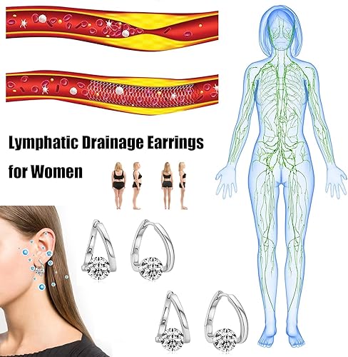 Miniatura 5 de Aretes linfáticos para mujer on Prime Aretes de acupresión Yoopulse para terapia linfática Germanio Rioyaya Aretes de drenaje linfático Aretes