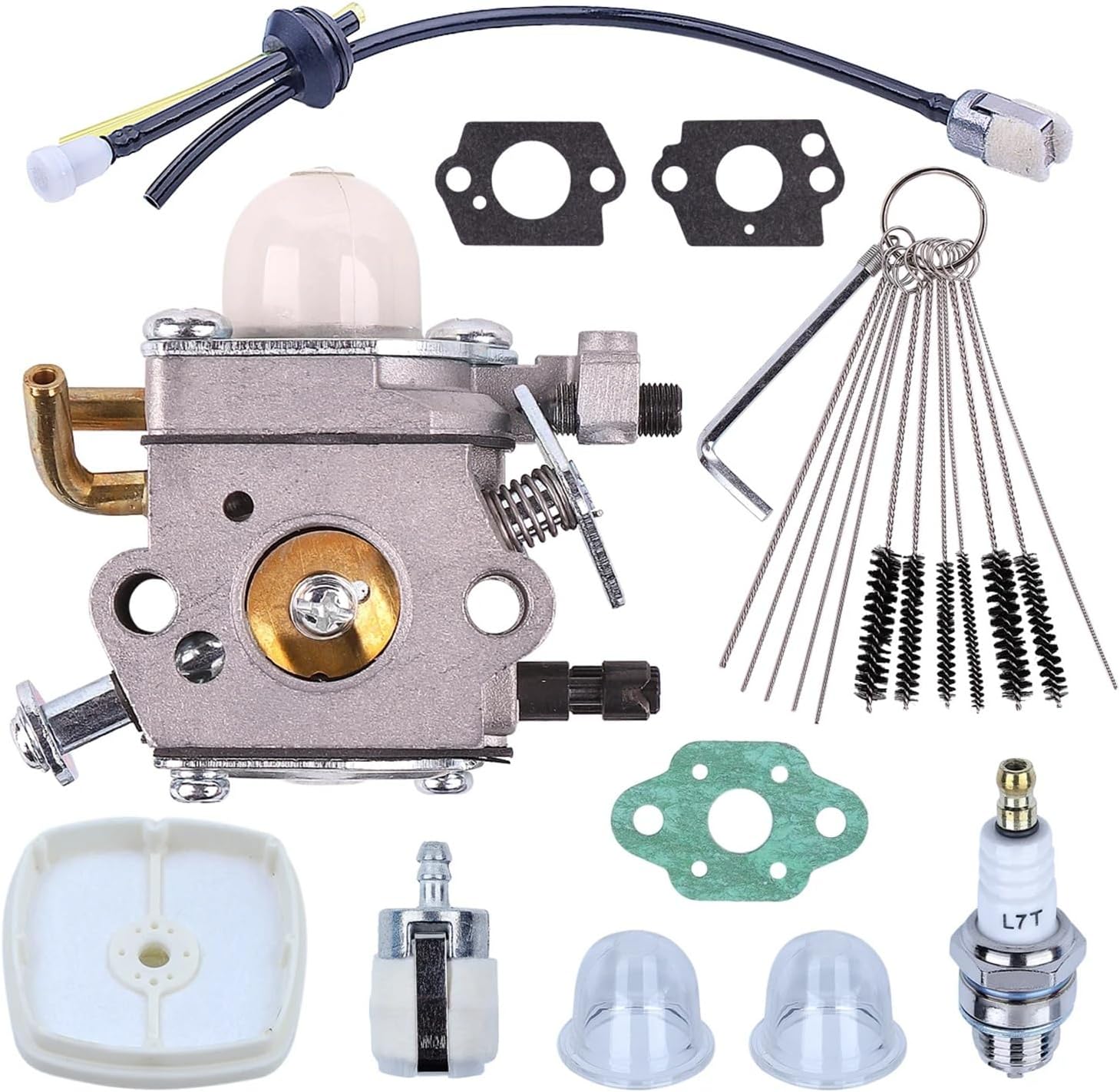 Leaf Blower Vacuum Carburetor with Carbon Tool Filter for PB-200 PB201 with Primer Bulb Filter Line Parts
