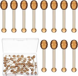 40 Pcs Lip Balm Applicators Stick Mini Honey Stick Lip Applicator with Small Box Plastics LipBrush for Lipstick LipGloss LipMask
