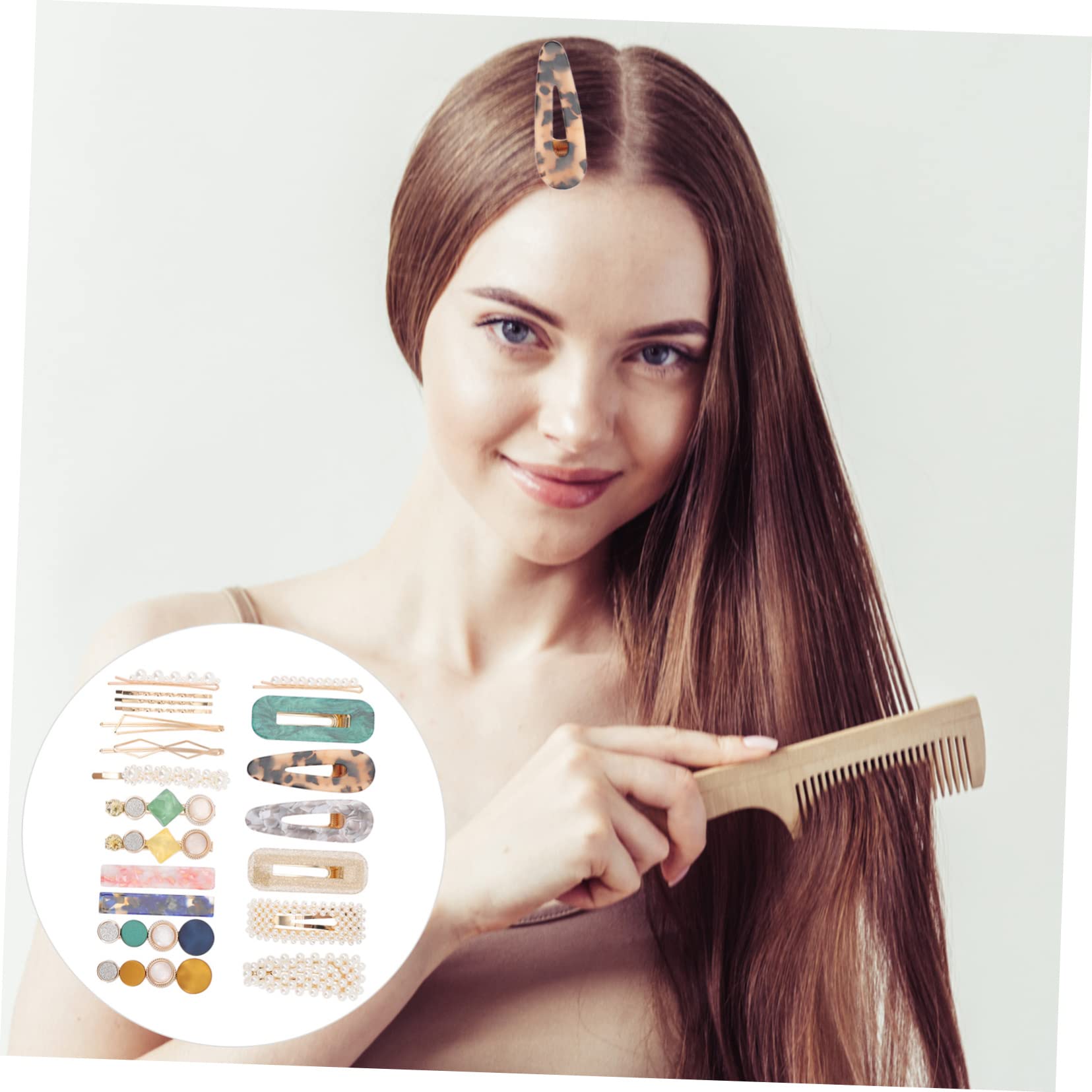 FRCOLOR 60 Piezas juego de pinzas para el cabello con tocado de pinzas de pelo goody para tocado de novia hair topper pasadores de pelo pasador de pelo de acrílico