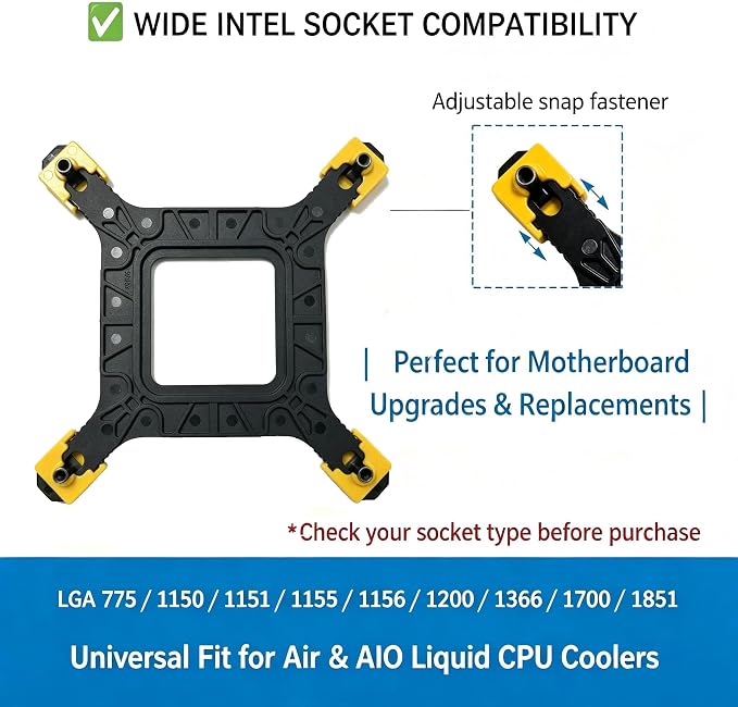 Kit universal para soporte de CPU Intel LGA 775 1151 1700 miniatura 3