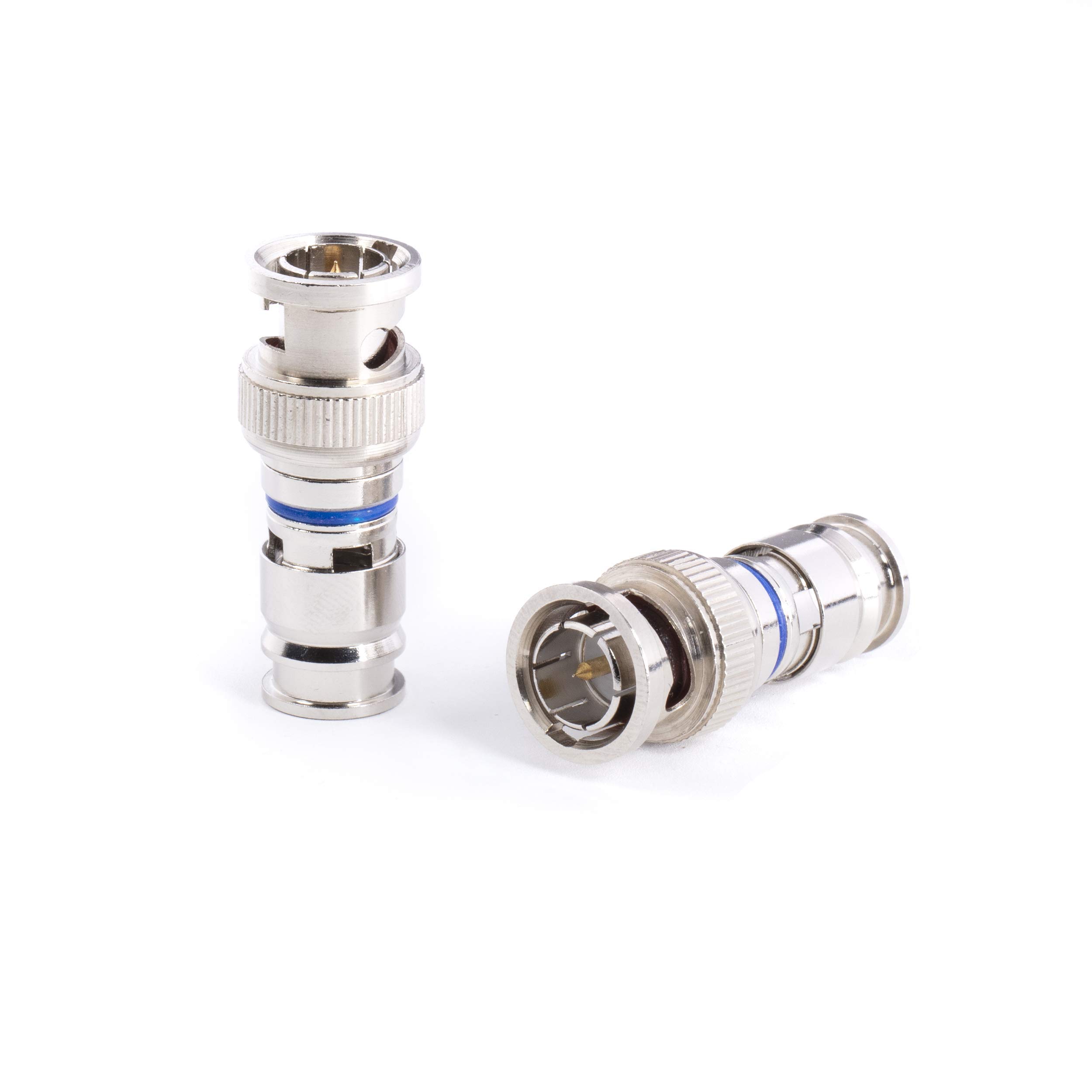 THE CIMPLE CO - BNC Compression Connector for RG59 Coaxial Cable - Solid Construction with High Grade Metals - Male BNC Connectors for CCTV, SDI,