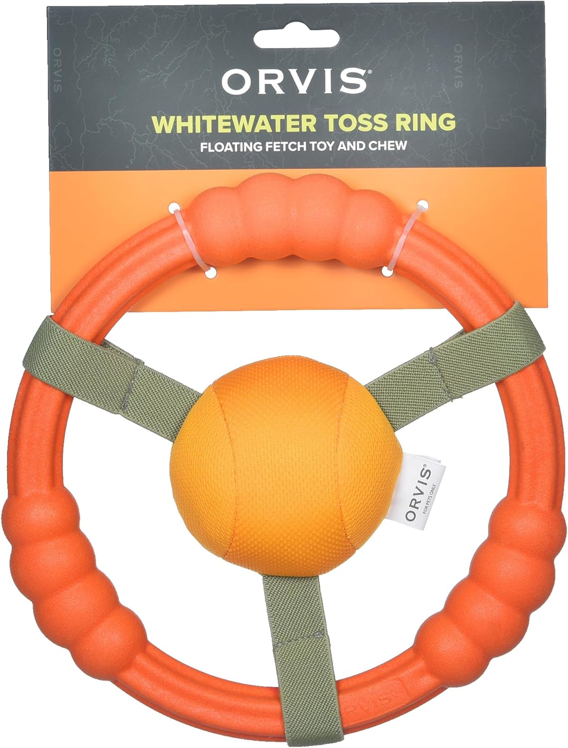 Orvis Pet Whitewater Toss Ring Floating Fetch Toy and Chew