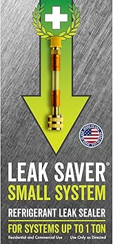 Leak Saver Direct Inject AC Leak Sealer Small System | AC Stop Leak for Most HVAC Systems Up to 1 Ton | Works with All Systems & AC Refrigerants | Made in the USA