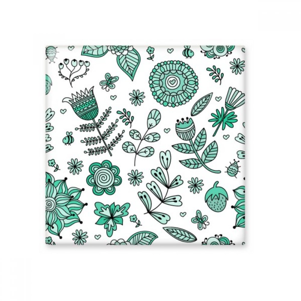 Carreaux de céramique murale fleurs vertes et feuilles dessin plantes pour décor de cuisine