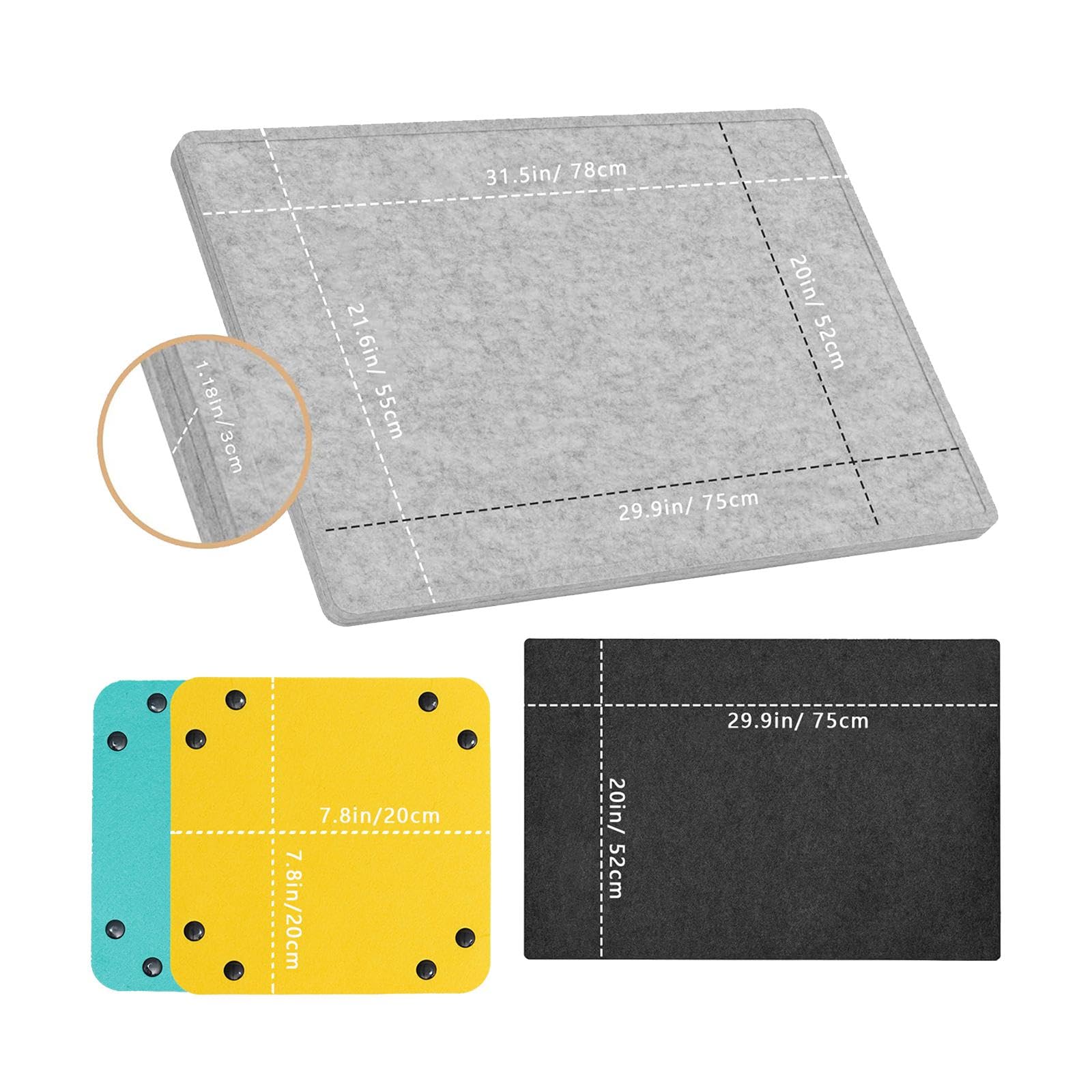 Tablero de Rompecabezas con Inclinable Mesa de Juego con Soporte de Montaje Y Superficie de Fieltro Ajustable Adecuado para Regalar a Hombr, Gris Claro