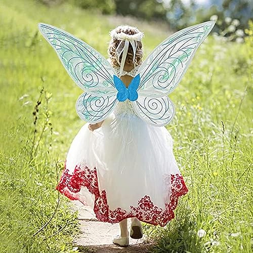 Miniatura 5 de Alas de hadas para niñas y mujeres, disfraces de Halloween para niños y adultos, disfraz de hadas de mariposa, alas de hada, alas de princesa