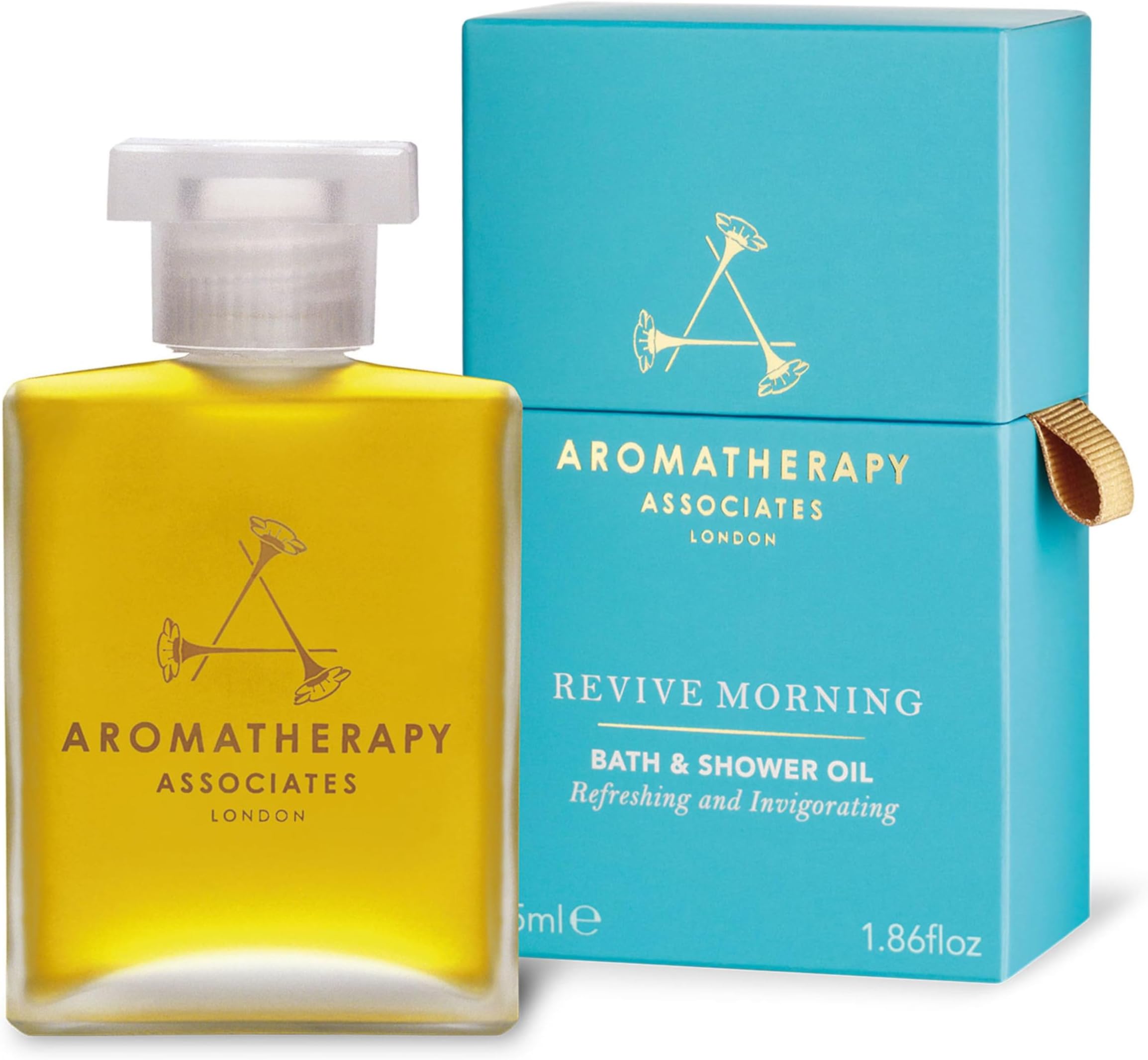 Revive Morning Bath and Shower Oil – Hydrating Oil with 3 Essential Oils to Refresh Mind, Body, and Spirit (1.86 oz)