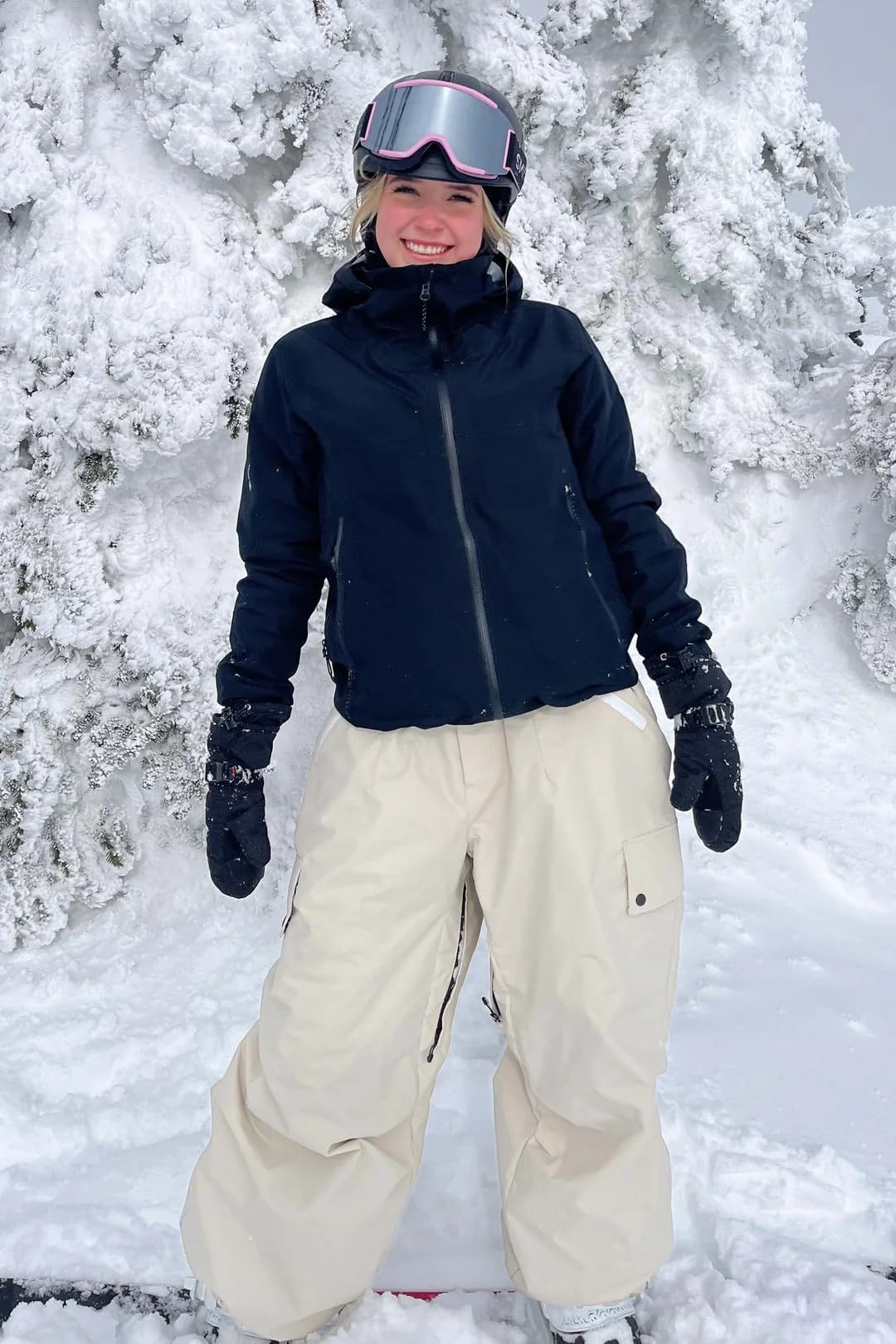 GSOU SNOW Herren Damen Skihose Baggy Snowboardhose Oversize Snowboard Hose Ski Hose Schneehose für Männer Frauen - Wasserdicht Winddicht Atmungsaktiv Warm