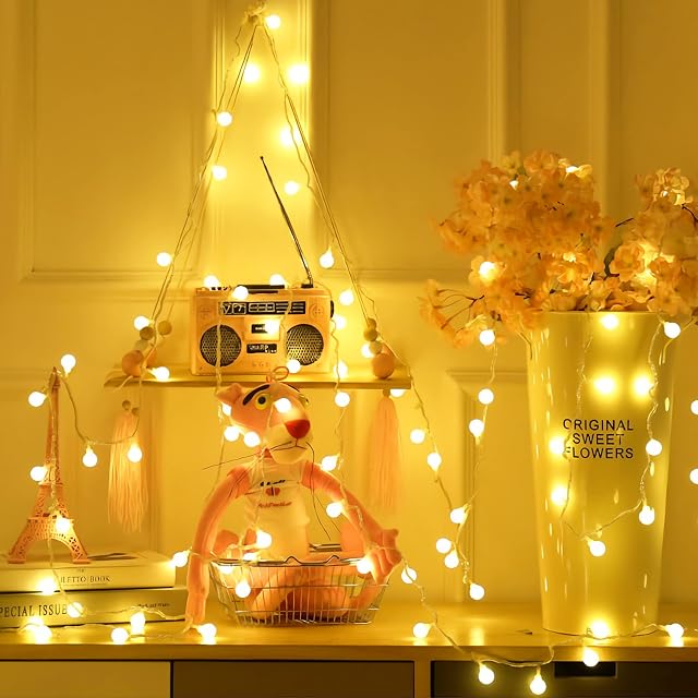 Briignite String Light, 2 Modes 100 LED 36Ft Indoor LED Fairy Light, IP44 Waterproof Warm White 2700K Twinkle Firefly Lights USB Powered for Decoration Party Festival Celebrate Birthday Wedding