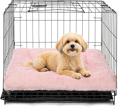 Miniatura 7 de POMIU Paquete de 2 camas lavables para perros, camas de felpa de lujo con antideslizante, lavable a máquina, tapete para dormir para perros grandes,