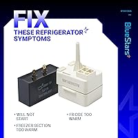 Vista 5 de BlueStars 2 Paquetes W10613606 Relé de Arranque y Capacitor para Compresor de Refrigerador - Compatible con Refrigeradores Whirlpool KitchenAid